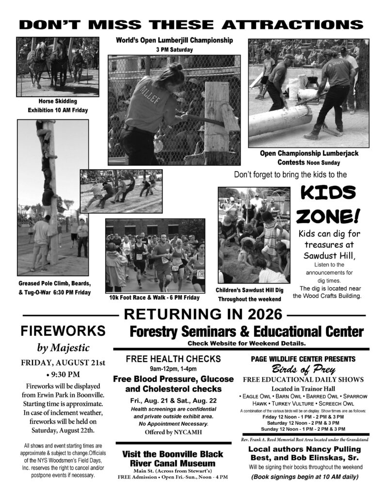 2026 Event Schedule page 2