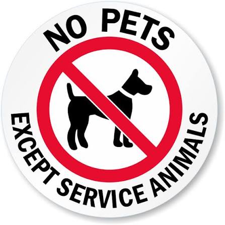 Service animals only